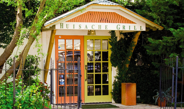The outside view of Huisache Grill restaurant